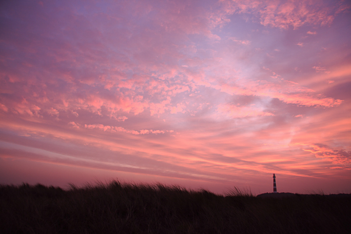 lighthouse at sunrise, ameland
