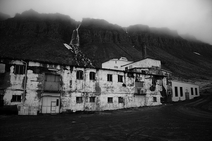 abandoned fish processing factory, djúpavík, westfjords